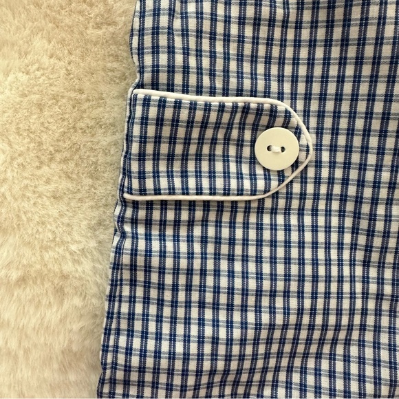 Petit Bebe | NWOT - Blue Check Shortalls - Size 3 Months - Picture 5 of 7